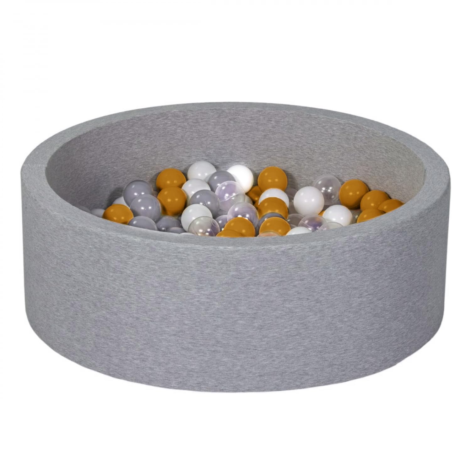 Piscine à Balles Pour Bébé Avec 100 Balles Tricolores - Diamètre 86 Cm - Parois Rembourrées 5 Cm - Pliable Et Lavable