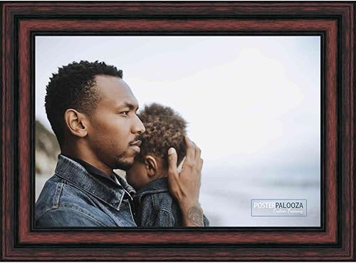 Miniatura 5 de Poster Palooza 36x30 Traditional Cherry Complete Wood Picture Frame with UV Acrylic, Foam Board Backing, & Hardware