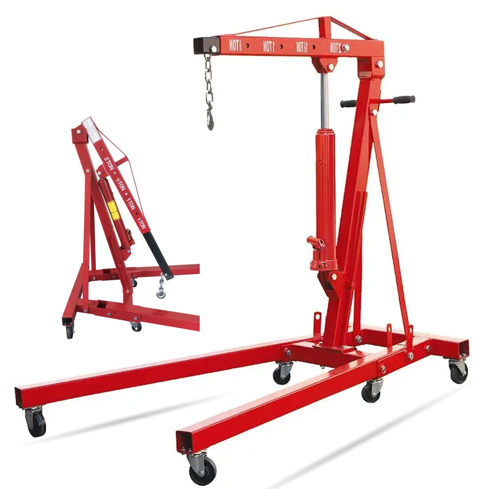 Buy PartsDiyer 2Ton Engine Motor Hoist Stands Heavy Duty Steel Cherry