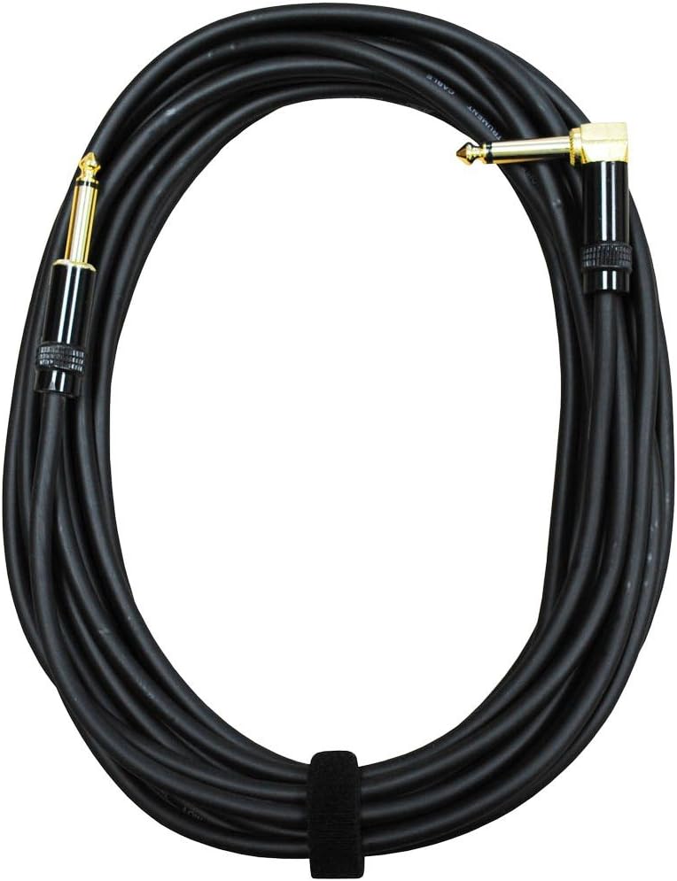 Audio 2000s E28125 1/4" TS Right Angle to 1/4" TS 25 Feet Audio Cable - Image 2