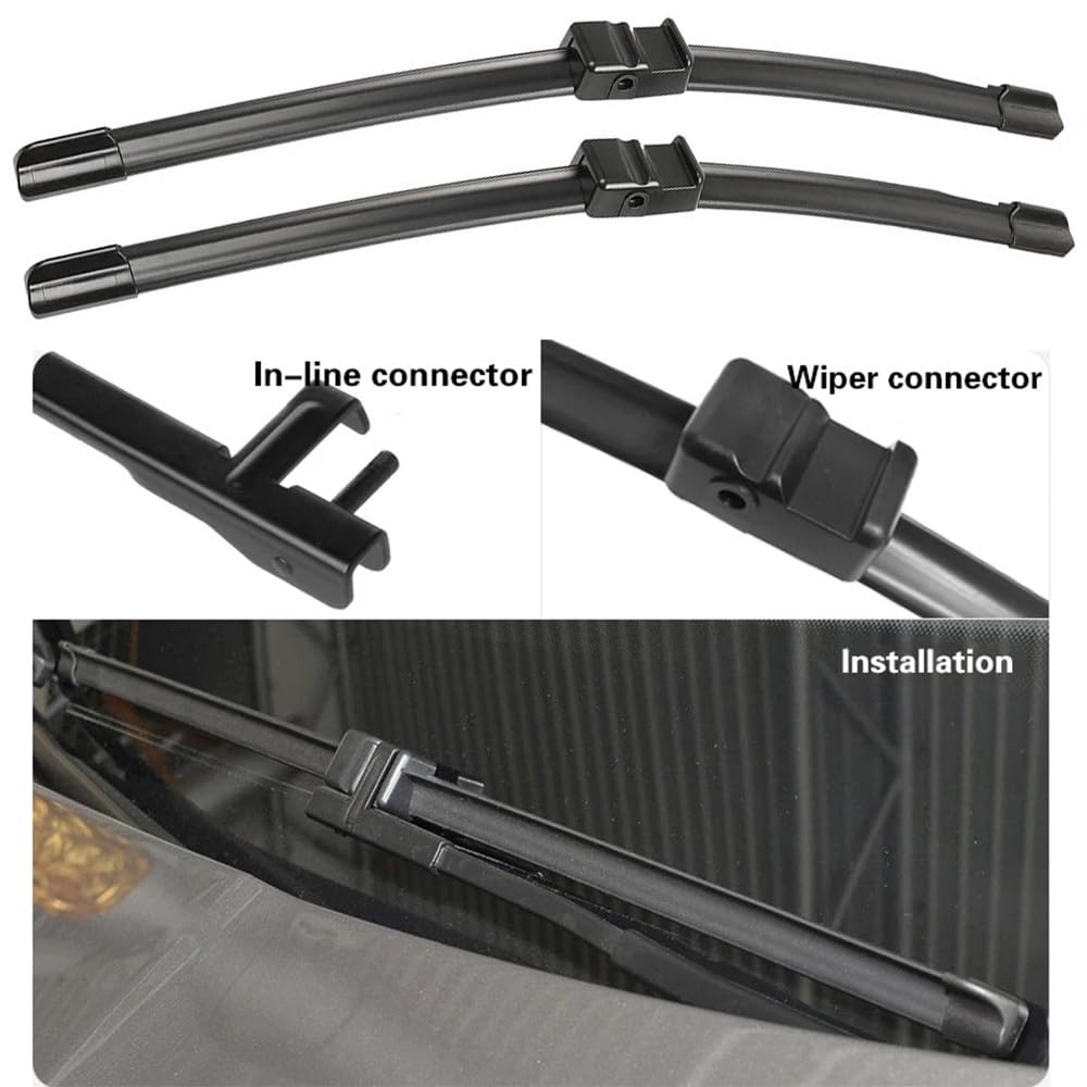 Essuie Glace Avant Pour Ford C Max Grand C-Max 2010-2019,Longueur:28"+26'' Balais D'Essuie–Glace Plats Essuie Glaces Accessoires De Voiture En Caoutchouc