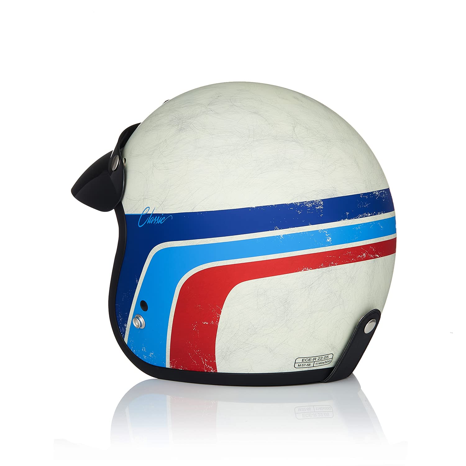 ORIGINE Motorradhelm Jethelm Vintage Rollerhelm Retro ECE-Zertifizierung