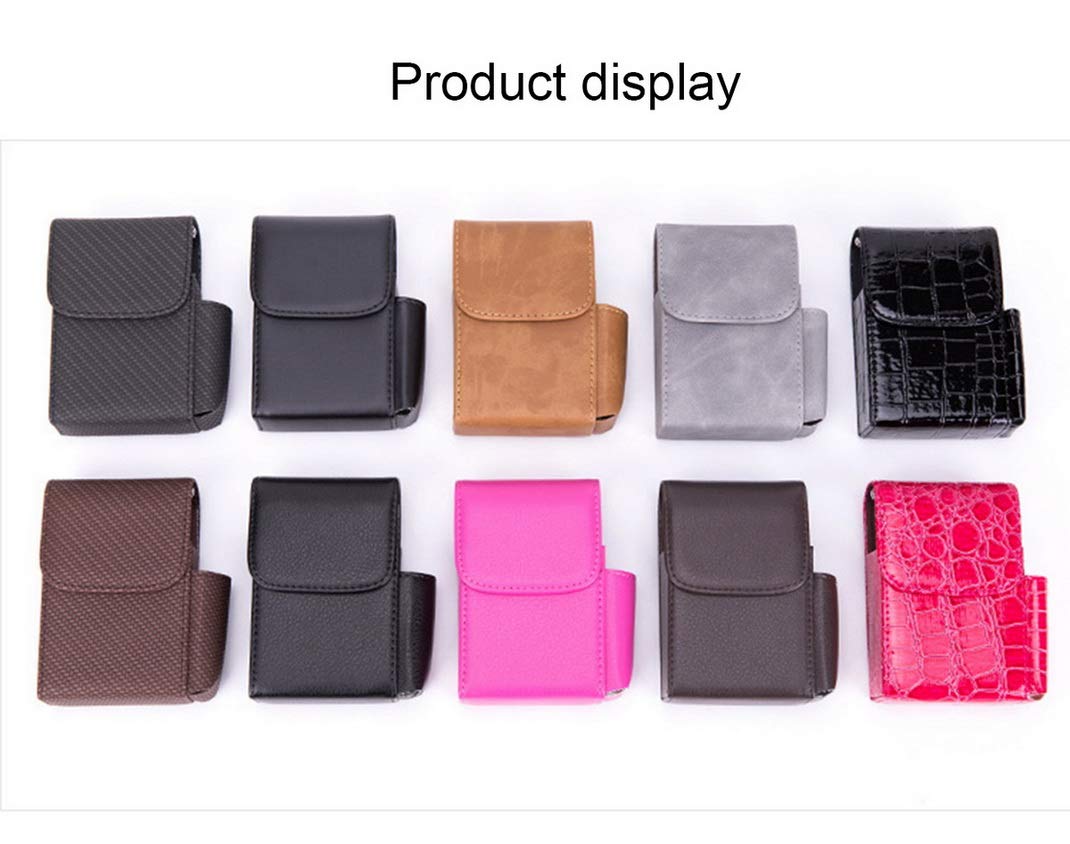 HERCHR Porta Sigarette con Porta Accendino, Portasigarette in Pelle PU
