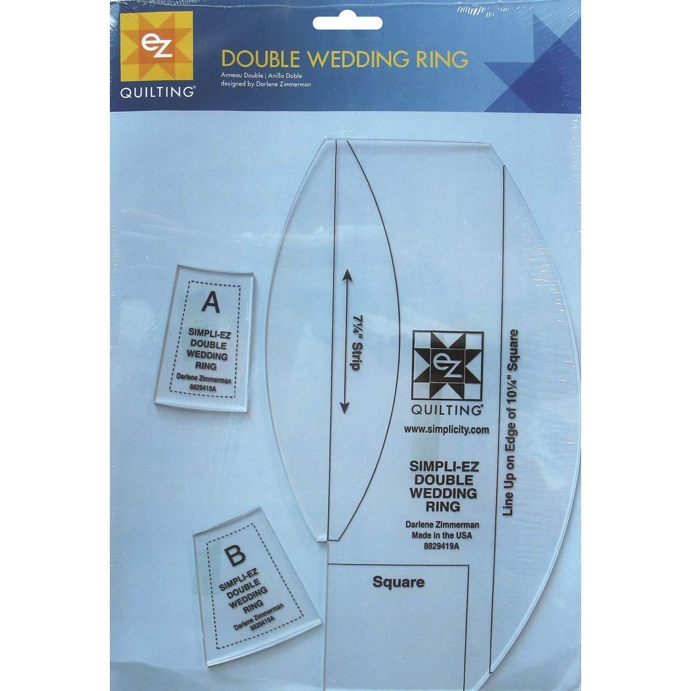 Ez Quilting Acrylic Simpli-Ez 8829419 Double Wedding Ring Quilting Tool,