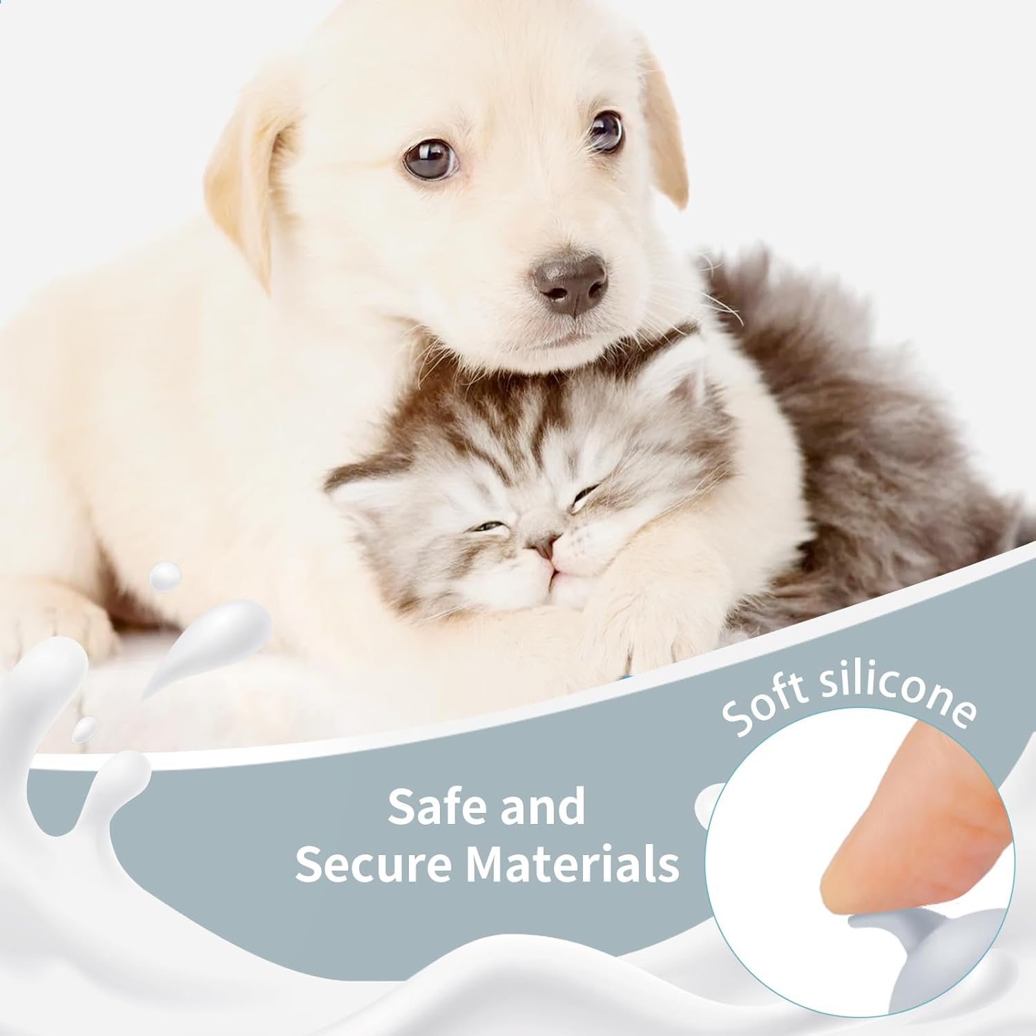 5Pack Kitten Bottle for Nursing Puppy Milk Kitten Bottles Feeding Kit Silicone Nipple for Newborn Pets Kittens, Puppy,Squirrel (Grey) image 3 of 8 B0FHKSPLCL