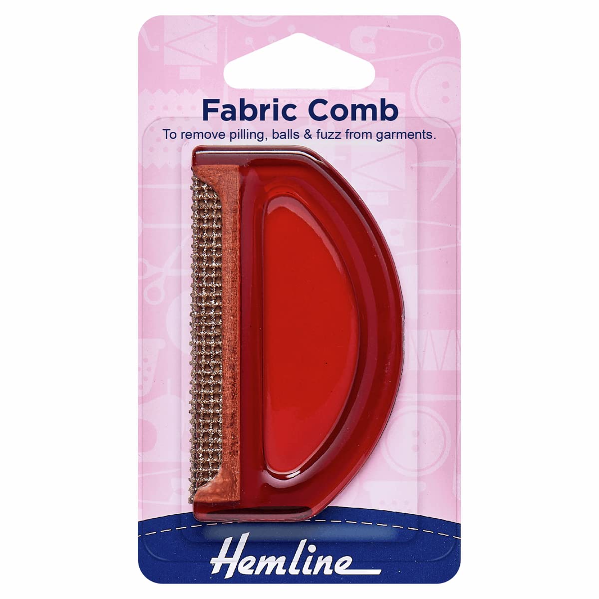 Hemline H890 | Plastic Toothed Fabric Comb | Remove Garment Pilling/Balls/Fuzz by Hemline