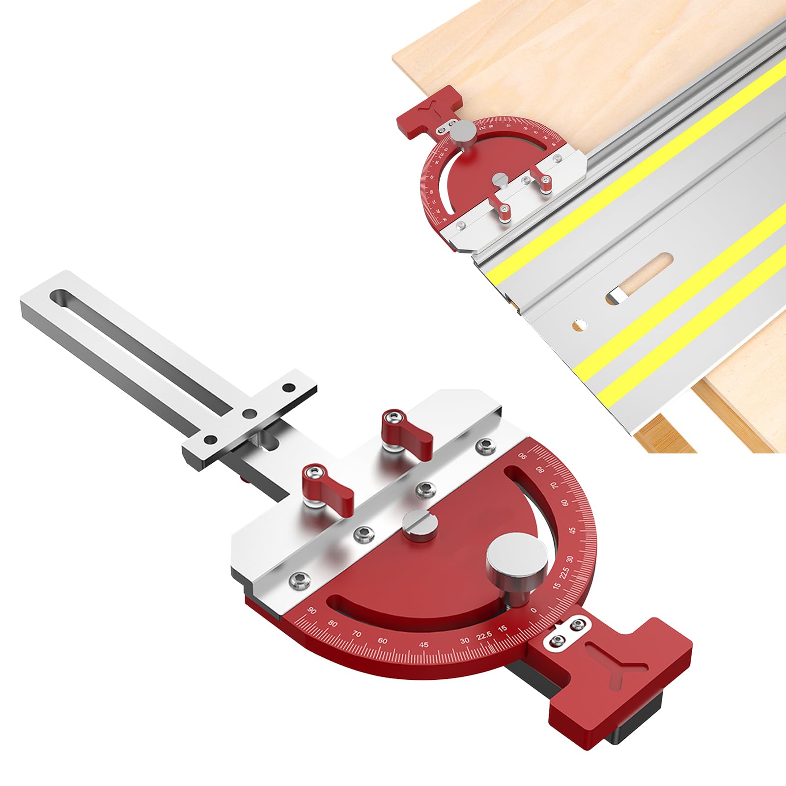 SYWAN Adjustable Multi-Angle Track Saw Guide, Square Right