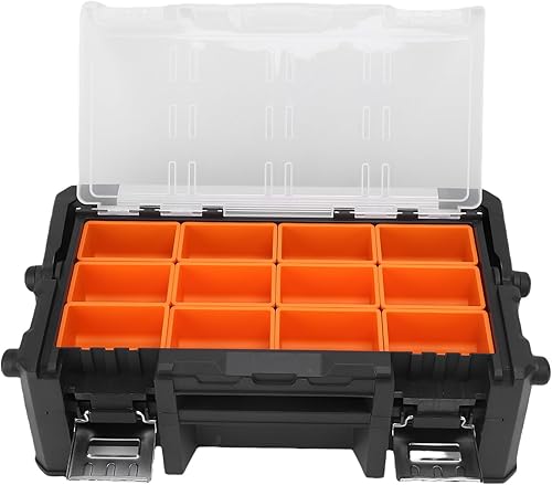 Miniatura 1 de LiebeWH Hardware Organizer 18 Compartment Small Parts Tool Box with Removable Bins for Workshop Garage and Outdoor Use