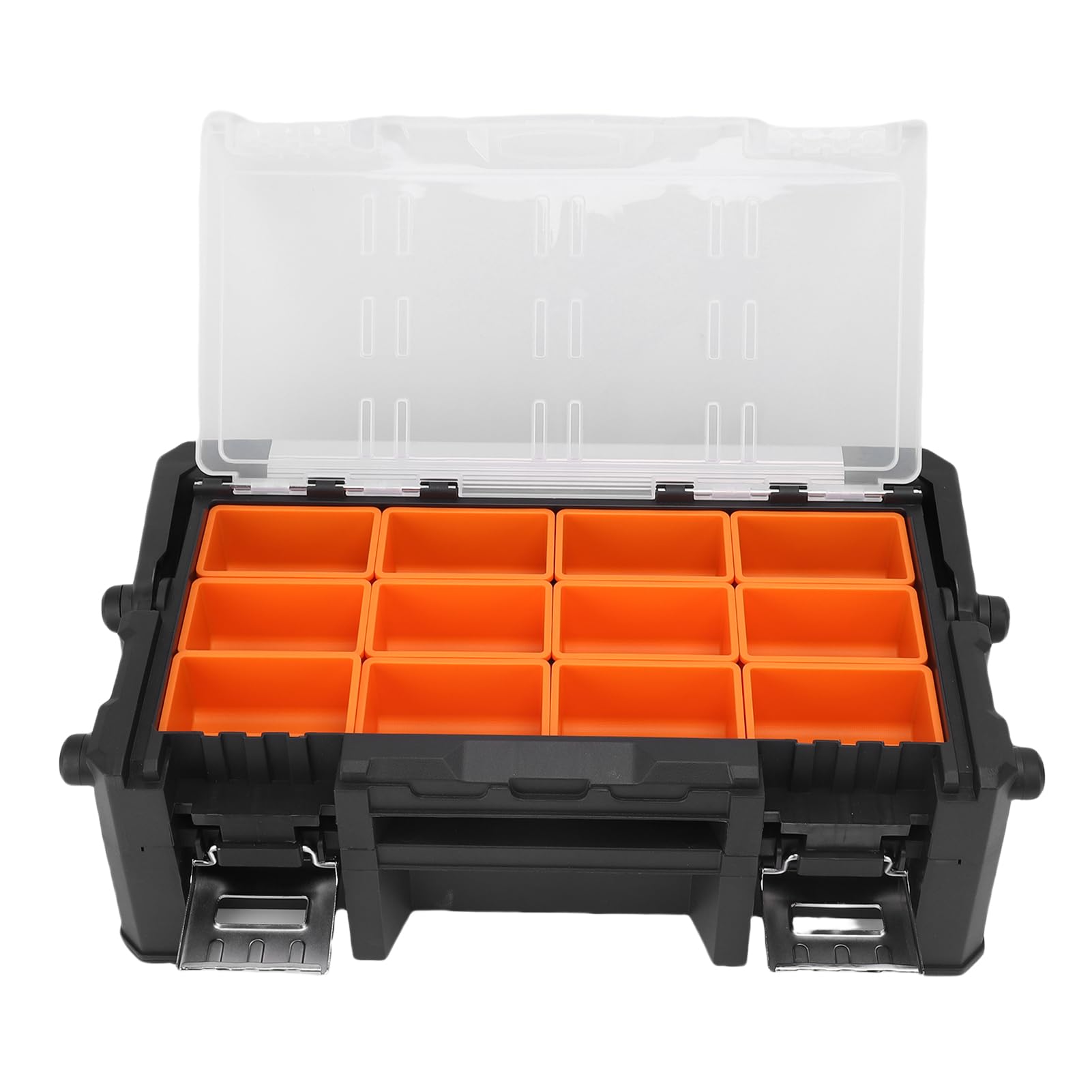 Fockety Organizator Małych Części, 18 Compartments Organizator Skrzynki Narzędziowej z Wymiennymi Dzielnikami, Skrzynka do Przechowywania Sprzętu do śrub, Paznokci, Koralików