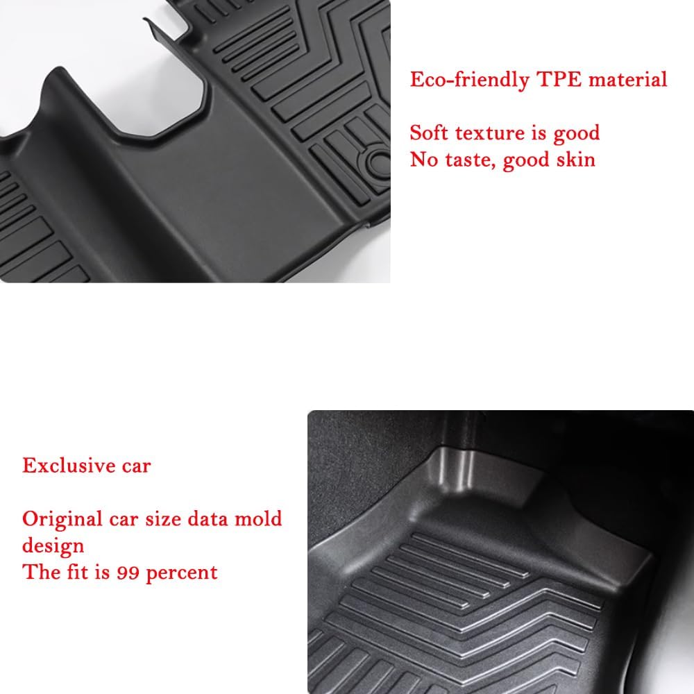 TPE Car Floor Mats Liners,for Suzuki Jimny 4-Door 5-Door 2023 2024 2025 2026 Manual Gear,Left Hand Drive 4pcs Floor Mats&Cargo Liner Floor Mats Custom (Black Manual Gear LHD)