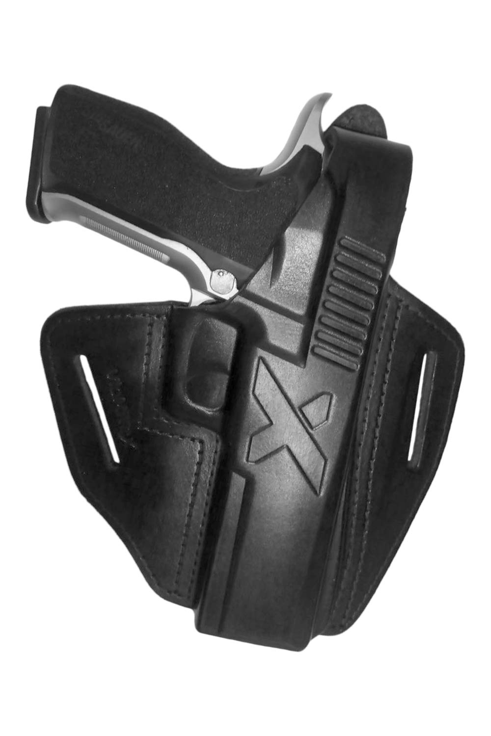 Fondina In Pelle Per Sig Sauer P226 LDC 2 II - Per Mancini, Cintura Fino A 5 Cm, Pelle Thermoformant Spessa