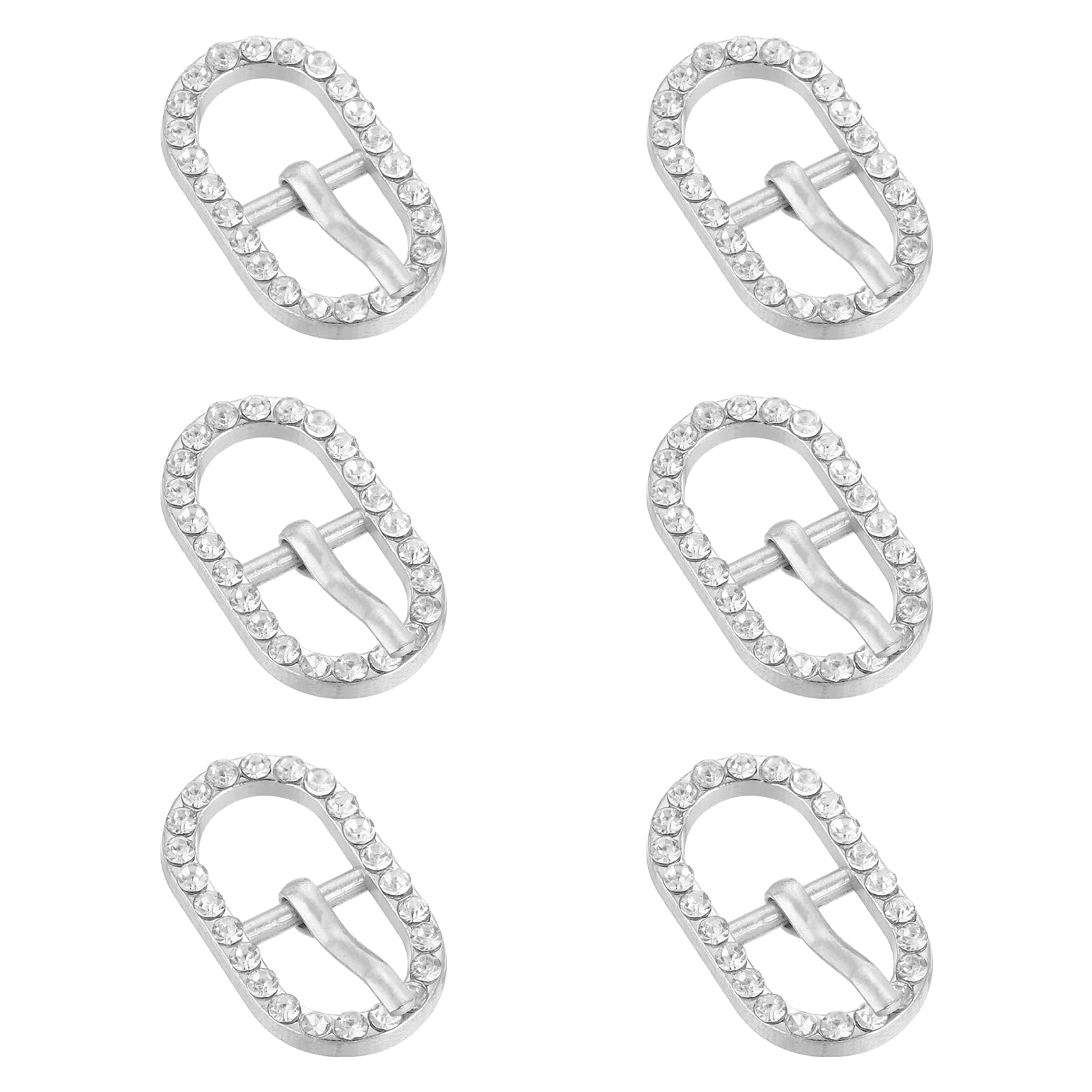 Ajustador de correa uxcell plata de 8.5mm y deslizador de cristal 7