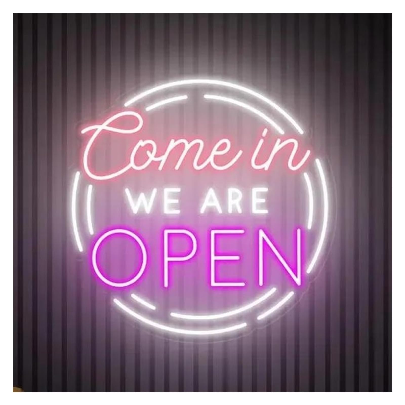 Shouxi C Sign Lamp Neon Light Ome In We Are Open Business Bar Store Lubs Afes Window Display Decor Welcome Sign 50Cm