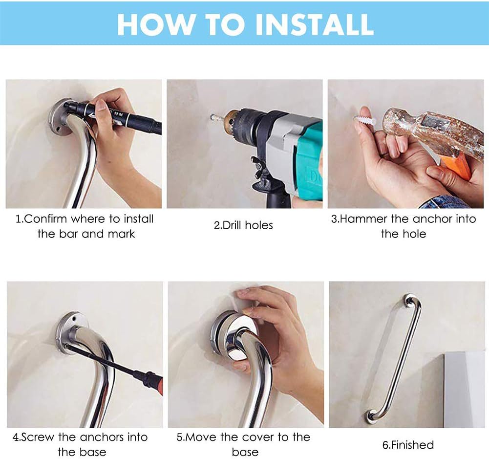 Barre D'Appui En Inox Murale Robuste Poignée De Baignoire Salle Bain WC Sécurité Grab Bar Pour Handicapés Personnes Agées Enfants(30cm 12 Barre D'Appui En Inox Murale Robuste Poignée De Baignoire Salle Bain WC Sécurité Grab Bar Pour Handicapés Personnes Agées Enfants(30cm -Geberit || Grohe || ALLIBERT Soldes