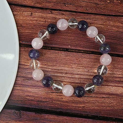 Image of Reiki Crystal Products Certified Natural Crystal Stone Round 10 mm Beads Bracelet for Men and Women | Reiki Charged Gemstone Jewellery Bracelet| Multiple Stone Variants Available