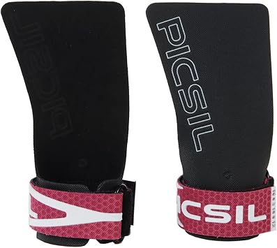 PICSIL Golden Eagle Hand Grips, Fingerless Grip Gloves Wrist Support for Weightlifting & Gymnastics with Micro-Diamond Technology for Magnesium Retention, Blocks Tears & Blisters