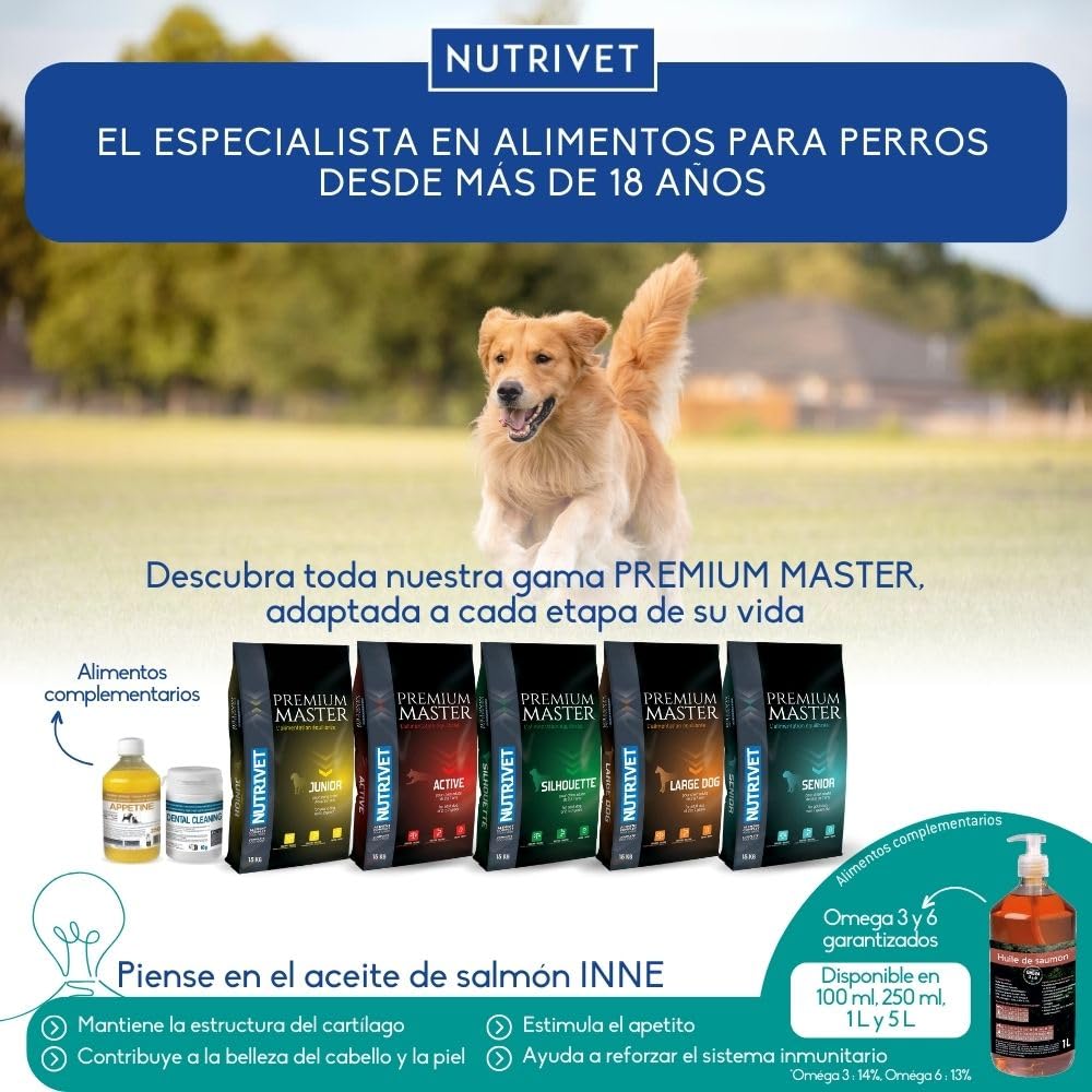 NUTRIVET - Premium Master Maintenance - Hundefutter für Erwachsene mit normaler Aktivität - Huhn & Reis - 15 kg
