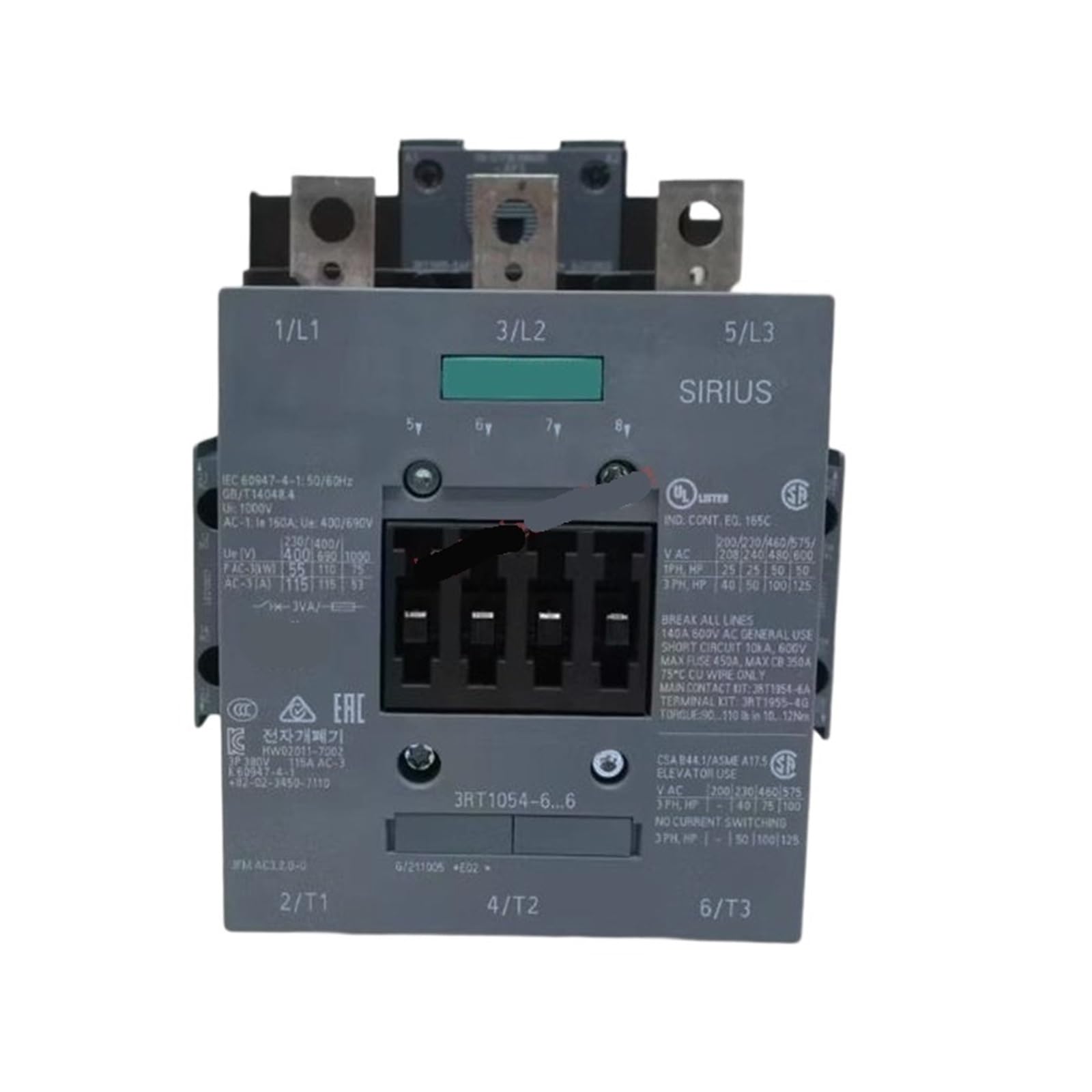ETNANUPIN 1PCS Power Contactor 3RT1054-6AF36 3RT1055-6AF36 3RT1056-6AF36(3RT1054-6AF36)