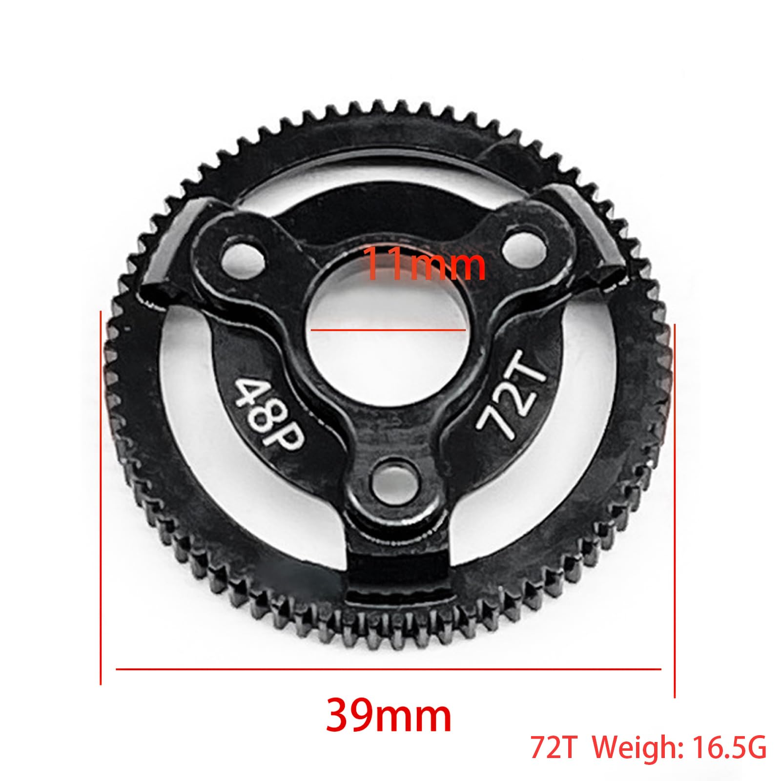 RC 48P 72T Spur Gear Hardened Steel Spur Gear Upgrades Part for Traxxas 1/10 Slash Stampede Rustler Bandit 2WD VXL XL-5 F-150 SVT - Image 4