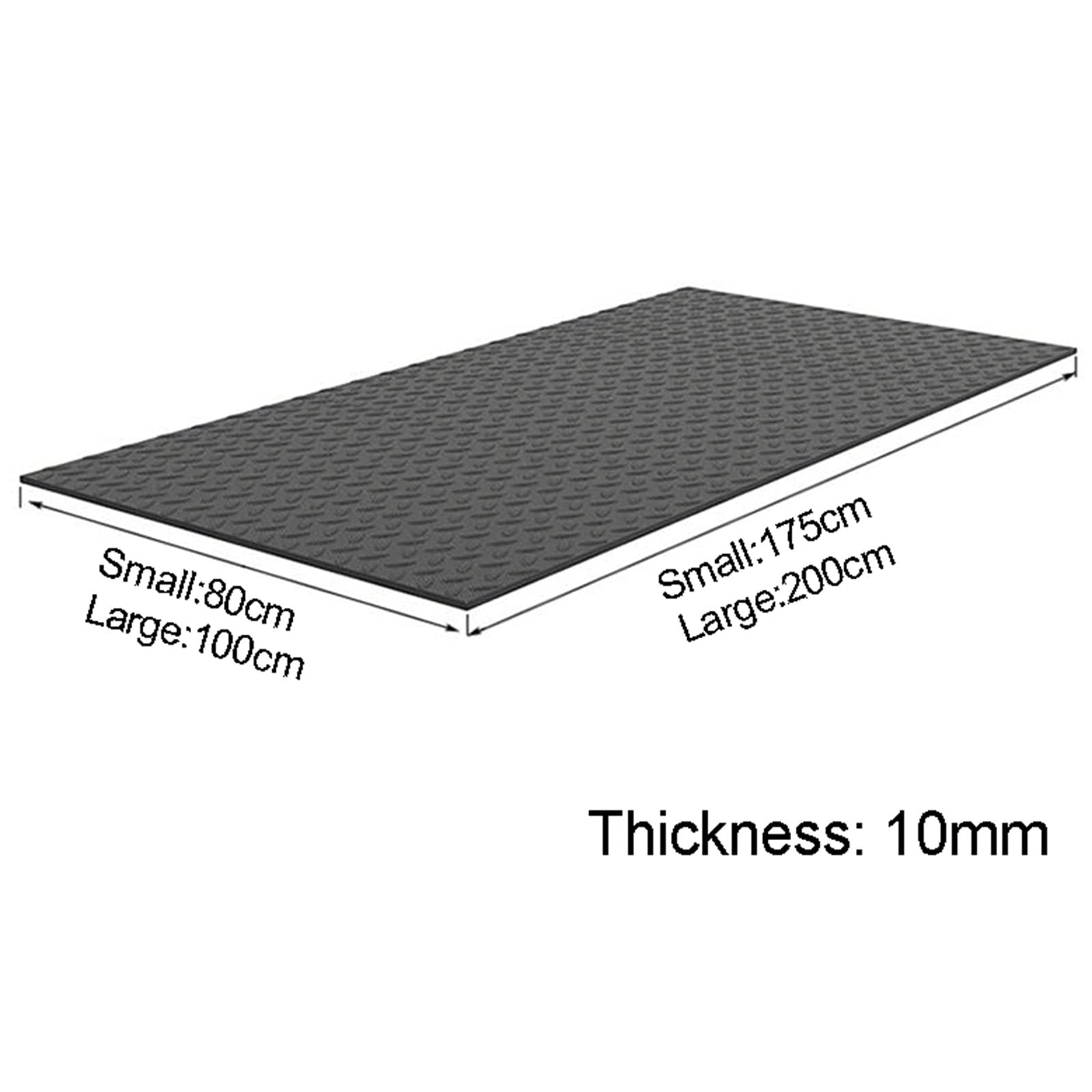 Tappetino Per Tapis Roulant, Tappetino Per Attrezzature Fitness, Tappetino Ad Alta Densità Spessore 10mm, Assorbi Rumore, Antiscivolo, Per Attrezzatura Da Palestra Domestica ( Size : 175*80cm )