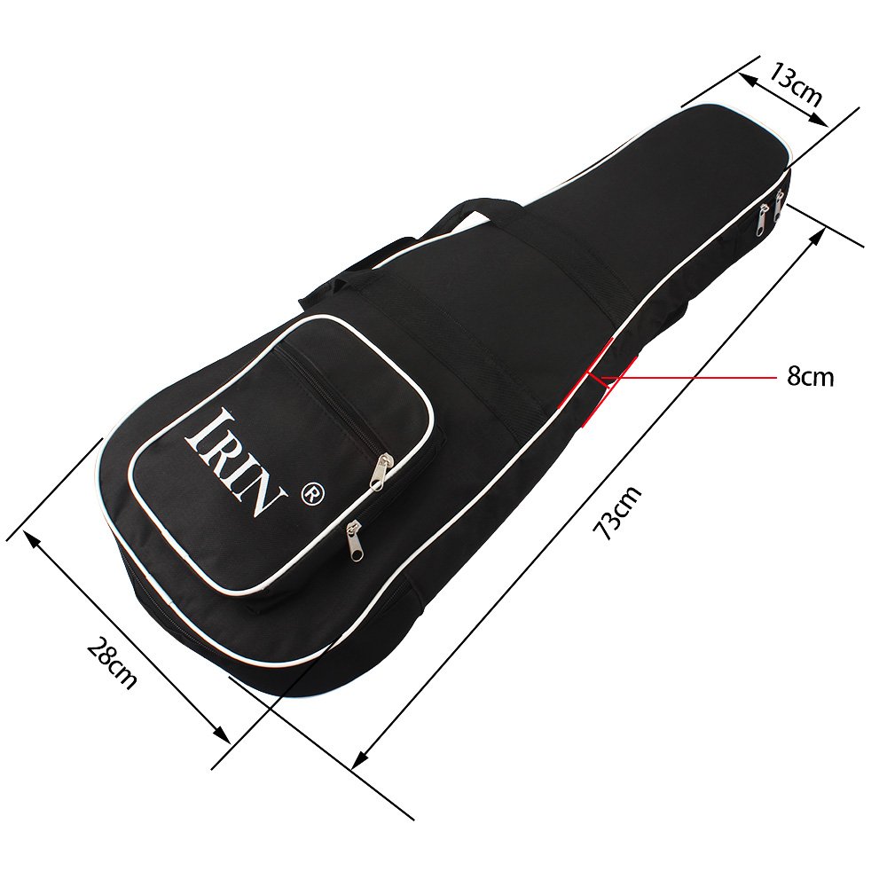 Funien Double Zippered Backpack for Mandolin Thicken Shoulder Gig Bag Case Frabic 28" * 11" Large Size 2 Pockets Durable Washable - Image 2