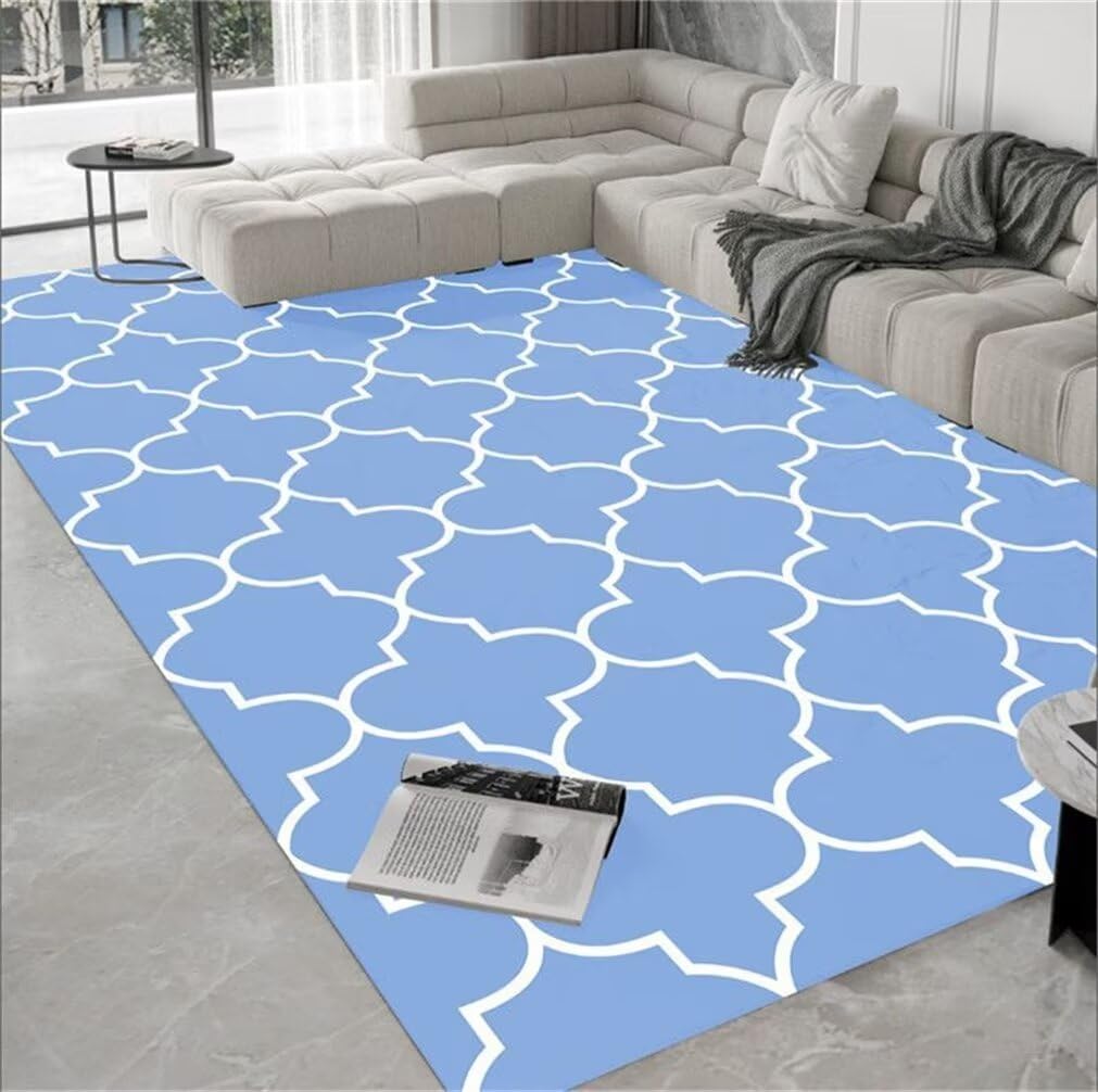 Moquette salon grande taille tapis chambre doux confortable et design géométrique