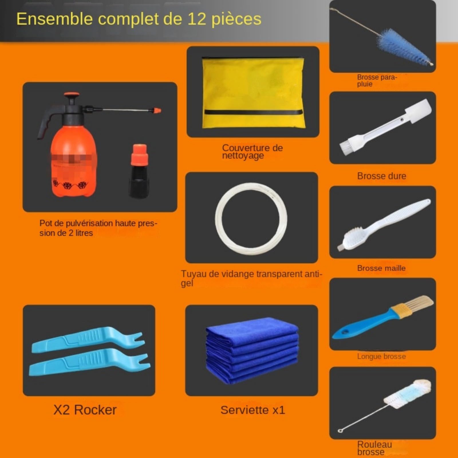 12 pezzi Kit di pulizia del condizionatore d'aria a parete coperchio di pulizia della polvere del condizionatore d'aria pulizia aria condizionata kit pulizia clim Coperchio di pulizia del