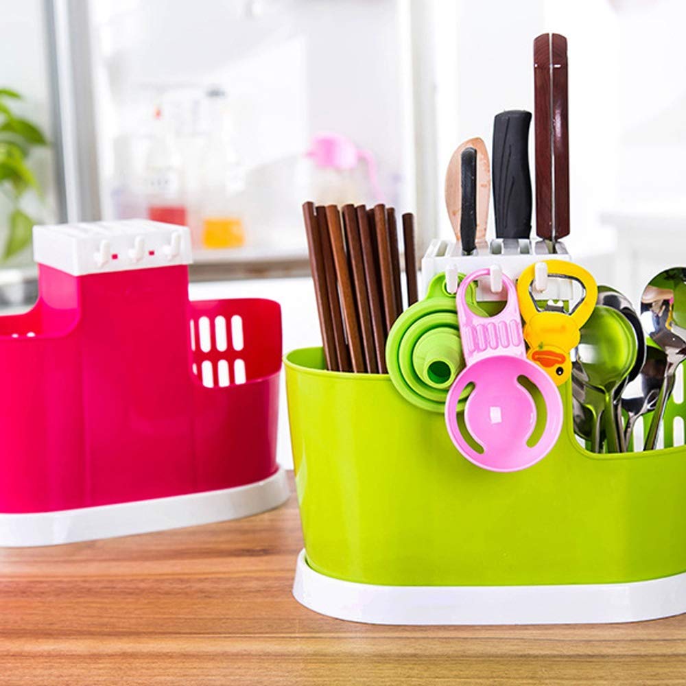 Bloc de rangement pour couteaux de cuisine, support pour couteaux uniquement, boîte multifonction pour ustensiles (cuillères, baguettes, fourchettes), rangement pour couverts, support en plastiqu