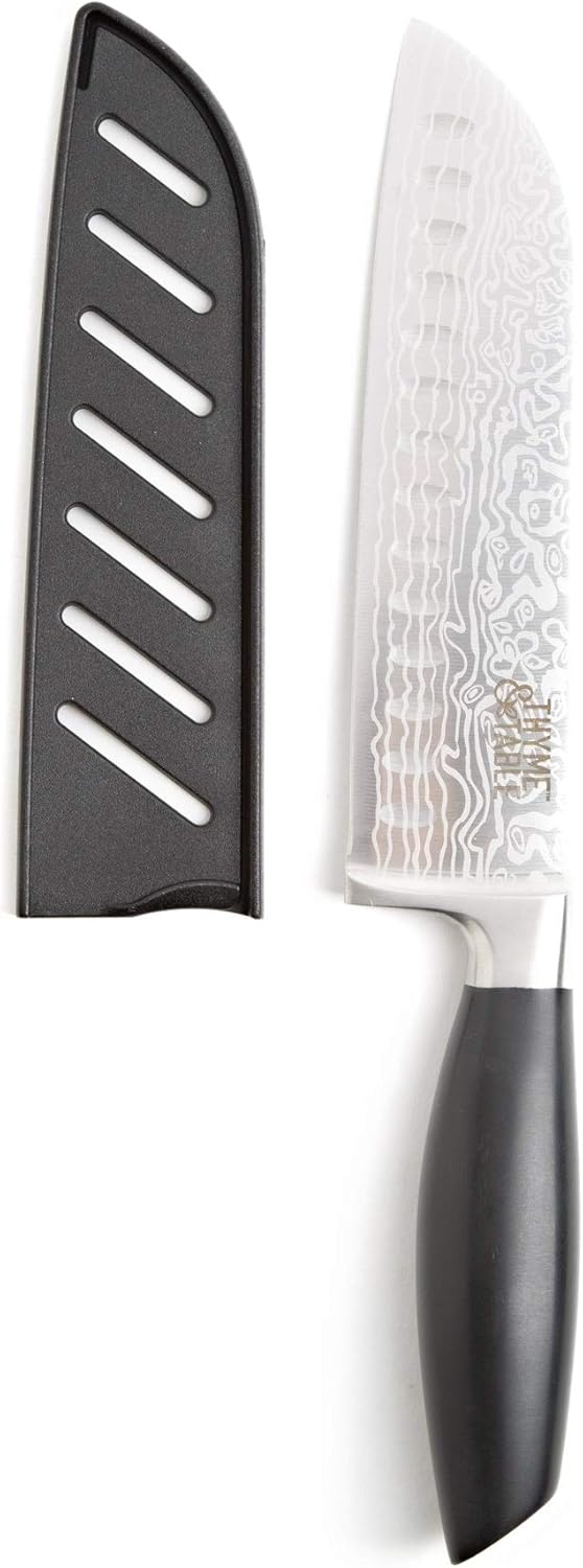 Thyme & Table 7 inches Damascus Santoku Knife, WM1810 Home & Kitchen