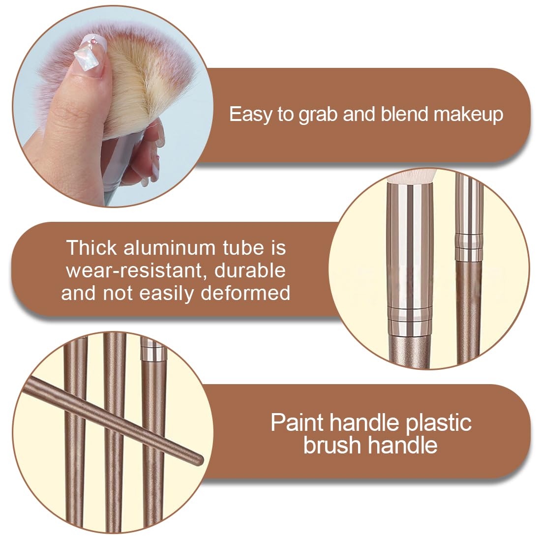 LuLiyLdJ 15-piece make-up brush set, make-up brush set, make-up brush set, make-up brush, eyeshadow brush set - Image 4