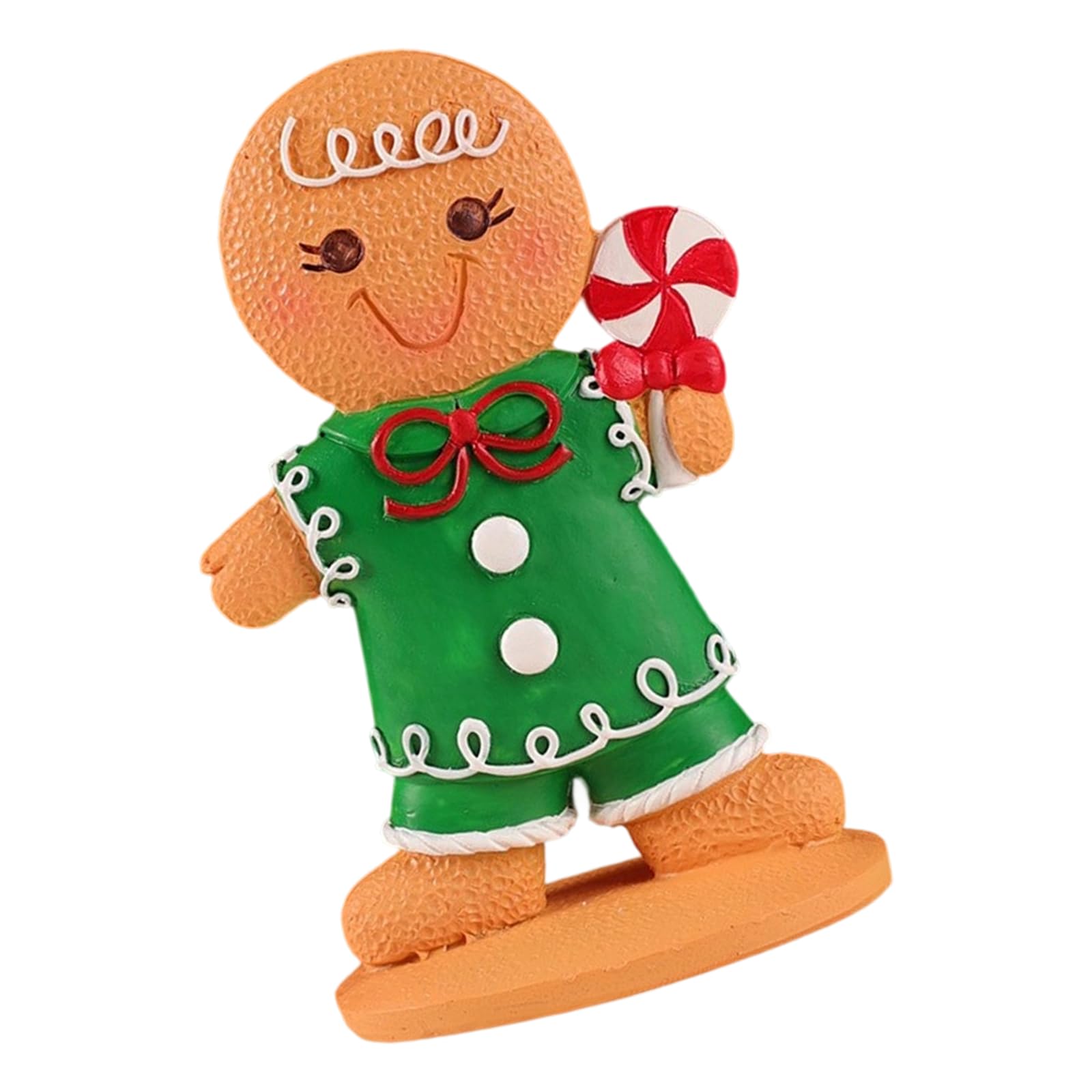 Tsophreniq Gingerman Resin Ornament Christmas Desk Decoration for Living Room Bedroom Party Centerpieces Resin Decoration