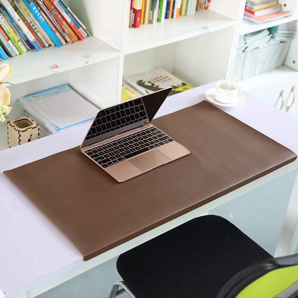 Tappetino da scrivania spesso 2,2 mm con protezione dei bordi, grande tappetino da tavolo impermeabile, in pelle resistente, protezione per tastiera per computer portatile, facile da pulire