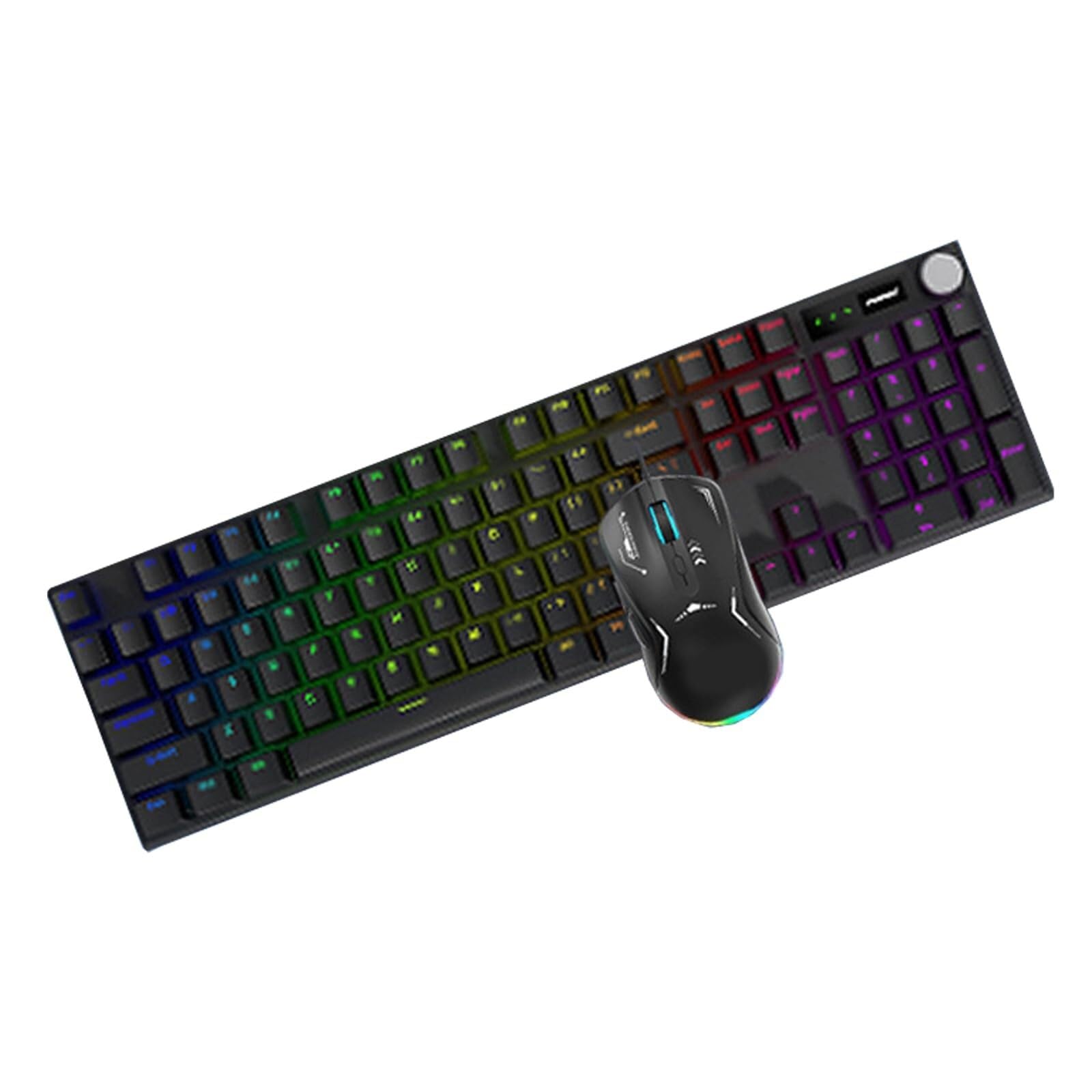 Klawiatura i Mysz do Gier, Mechaniczna Kombinacja Klawiatury I Myszy Do Gier Do Domowej Rozrywki Wodoszczelna Klawiatura i Mysz(Black)