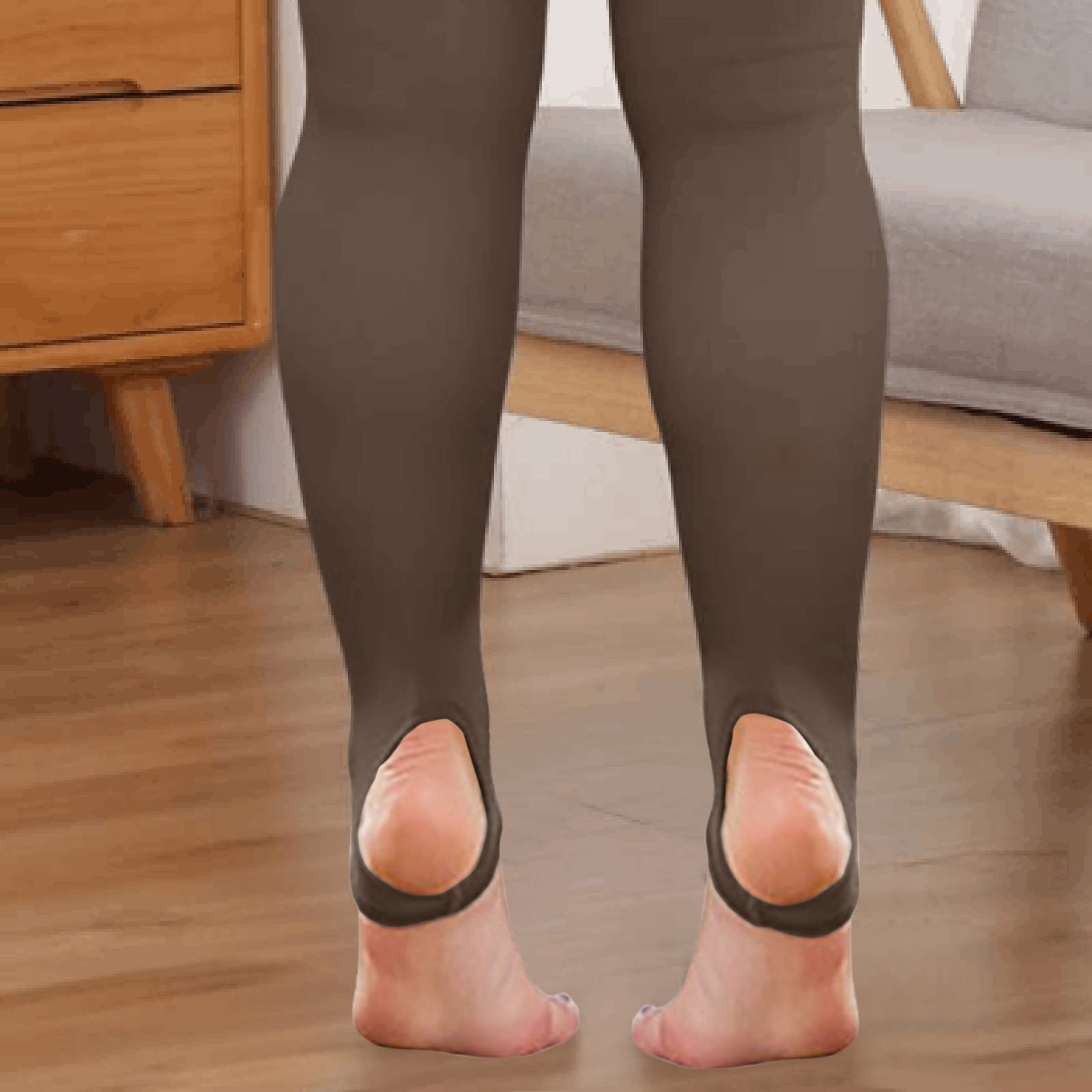 MJGkhiy Calcetines de forro polar para mujer, medias falsas translúcidas, medias forradas, leggings cómodos, calcetines térmicos de cintura alta, de invierno, medias de felpa gruesas, leggins