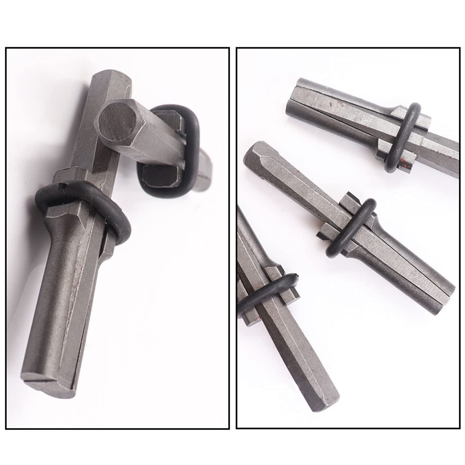 DEWIN Coin Éclateur Pierre, 10 Pièce 16 mm Cales et Cales Prise Ensemble Séparateur Pierre Outils à Main Fendage Roche en Béton Granit pour Béton Marbre Granit Sculpteurs et Tailleurs
