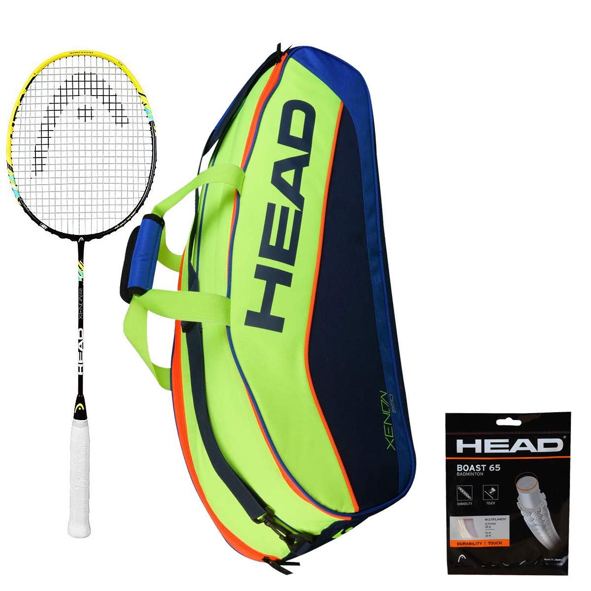 HEAD Xenon 2.2 Badminton Racket with KITBAG Xenon 600 and Boast 65 Badminton String White-image-14