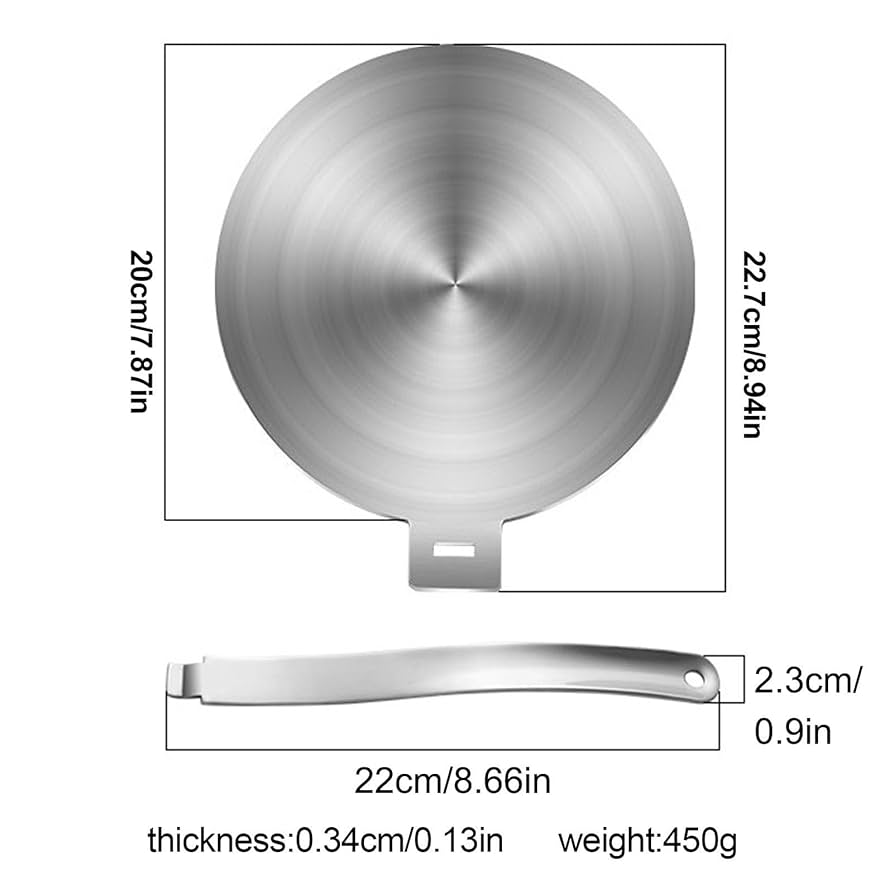 Disco Adattatore Per Induzione 24 Cm - Trasforma Qualsiasi Pentola Per Piastre A Induzione | Diffusore Calore Acciaio Inox - Foto 4