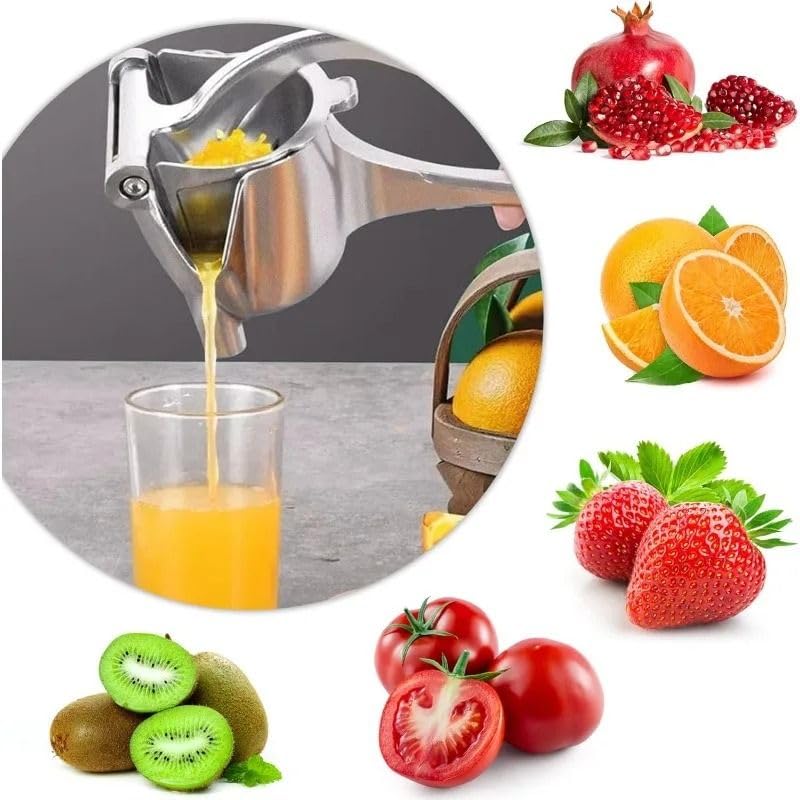 Image of Fresh Fruit Juice Extractor, 2026 Upgrade Aluminum Hand Juicer Squeezer Lemon Juicer Manual Hand Press with Ergonomic Grip, Easy to Clean for Orange Citrus Pomegranate Lime Grape fruit Kitchen Tools.