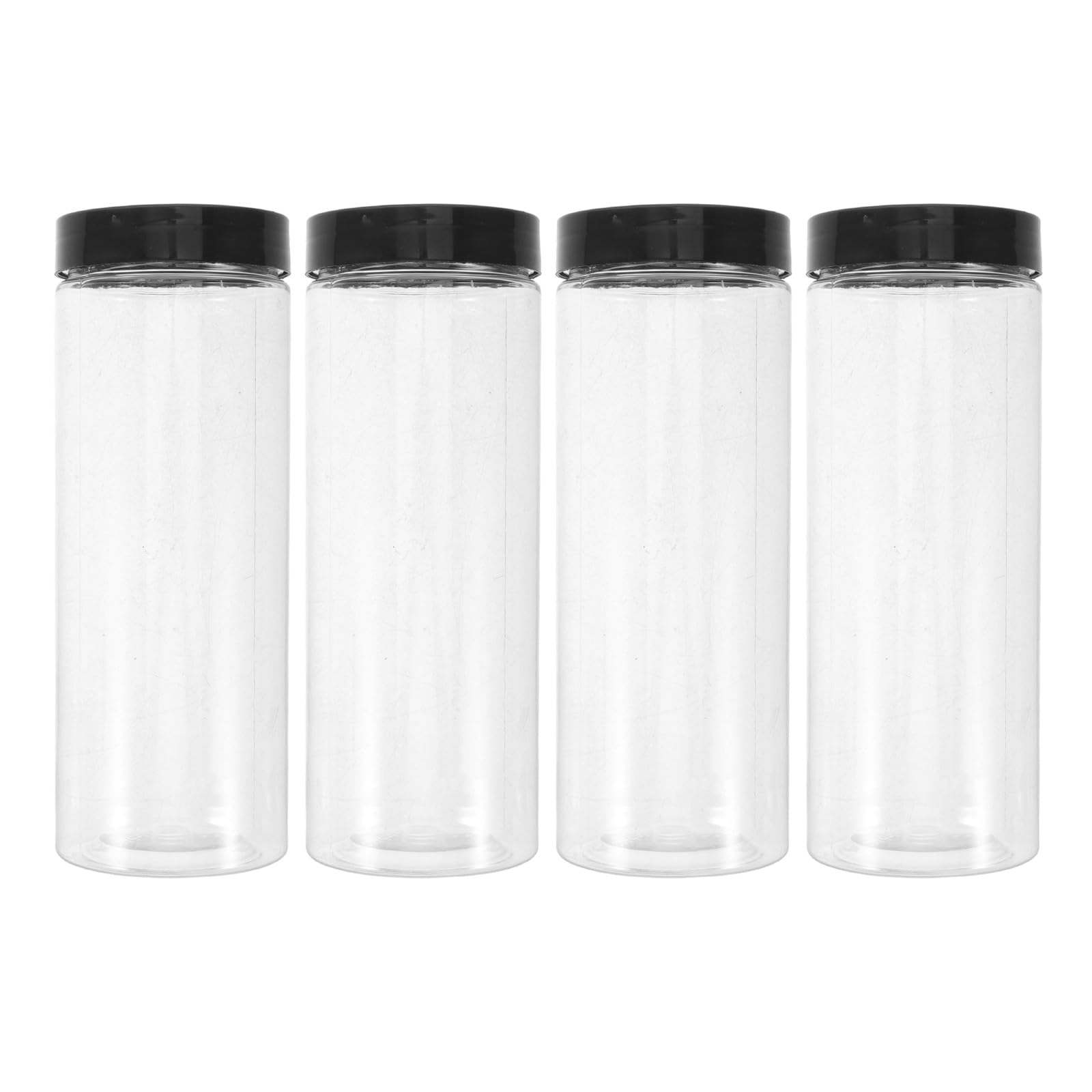 FESTFENDS 4pcs Clear Golf Ball Storage Case - Transparent Golf Ball Holder - Portable Round Storage Tube with Caps For Gym Golfers Outdoor Training Supplies