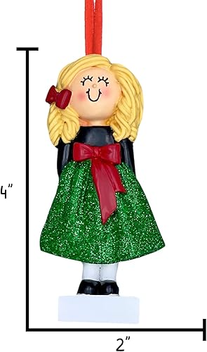 Miniatura 3 de Adornos personalizados de vestido navideño para árbol de Navidad  Adorno de niña, adorno de hija 2022, adorno de vestido de cascanueces, adorno de