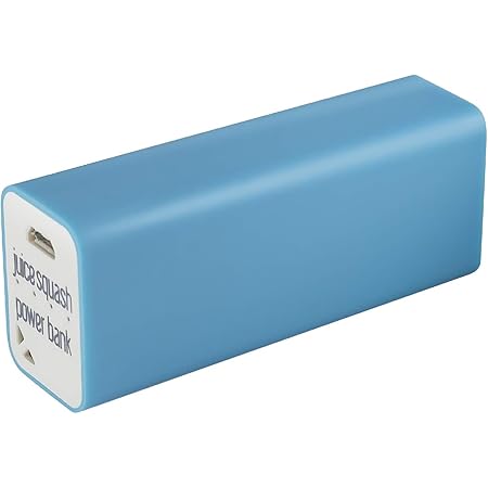 Juice Squash Fast Charge Mini Portable Power Bank iPhone, Samsung, Huawei, iPad, 2800 mAh, Aqua