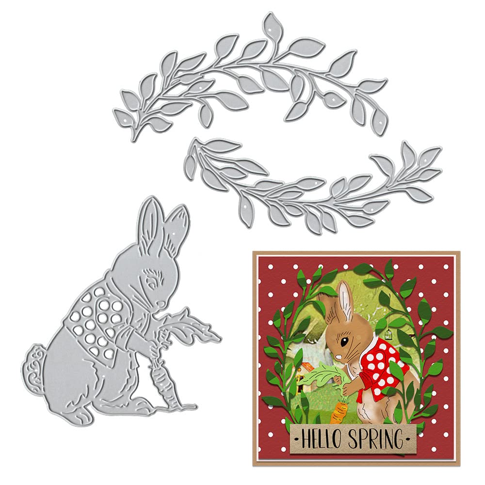 Matrices De Découpe En Métal Avec Cadre En Forme De Lapin De Pâques, Joli Motif Carotte Pour Cartes De Mariage, Scrapbooking, Gaufrage, Fabrication De Cartes