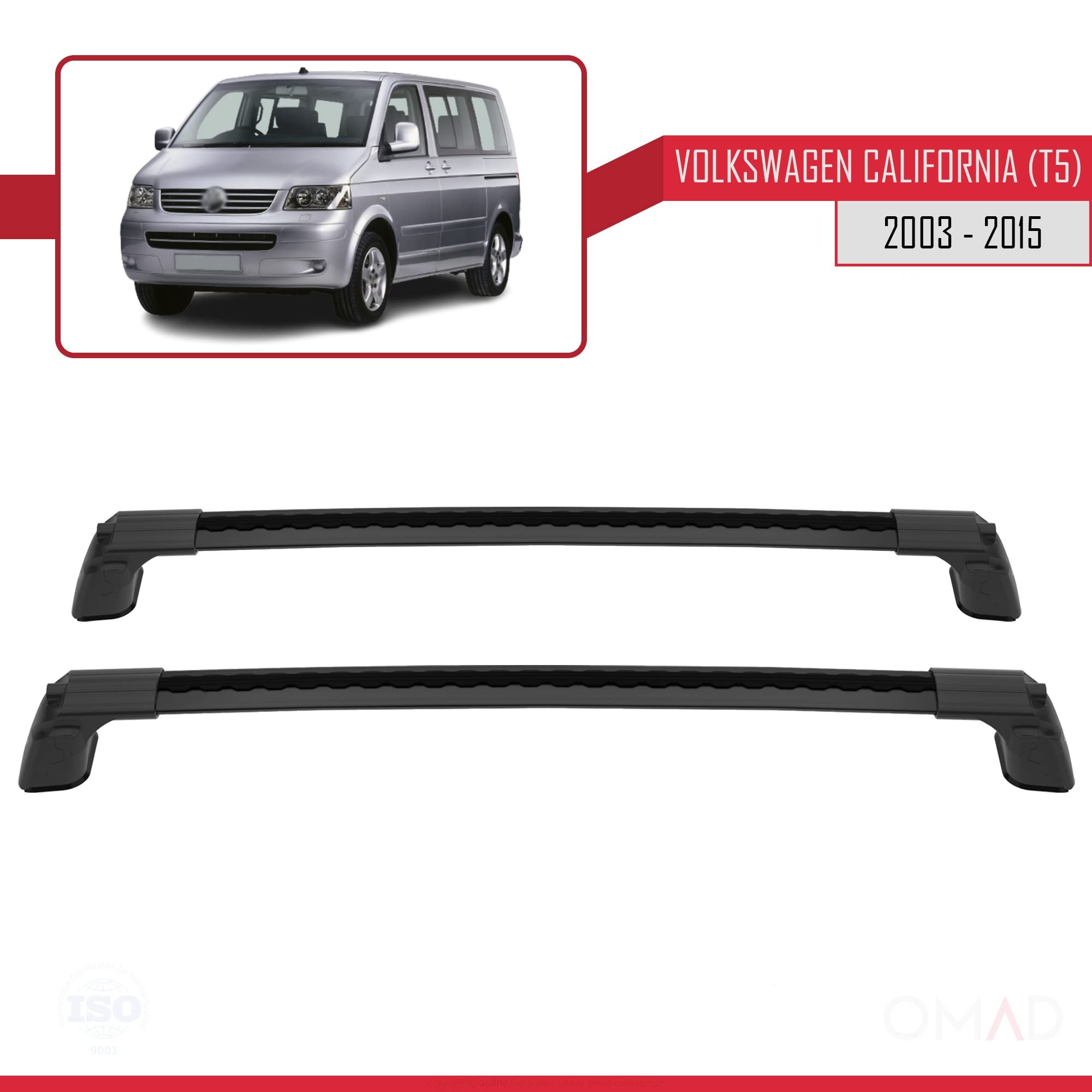 Barre Portatutto FARAD Per Volkswagen Taigo 2022 - Nere, In Alluminio, Senza Railing