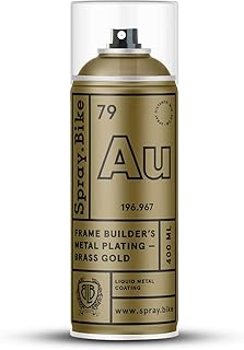 Spray.Bike Frame Builder's Metal Plating Spray Paint – Metallic Brass Go...