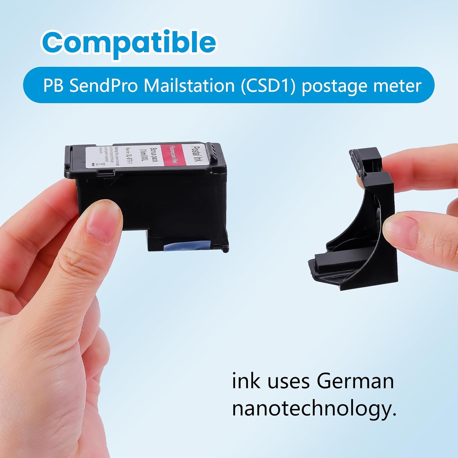 SL-870-1 Fluorescent Red Ink Cartridges, 2-Pack High Capacity XXL (16ml) Compatible with Pitney Bowes SendPro Mailstation, PB New SendPro & CSD1 Postage Machines