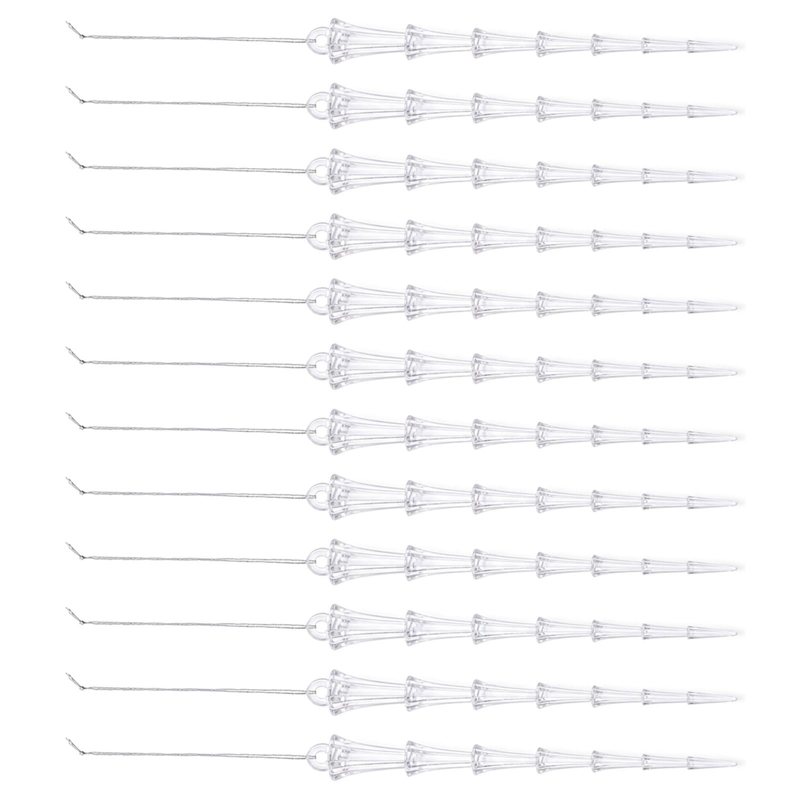 Indoor Winter Ornament Accents, Faceted Acrylic Icicle Hangers for Holiday Tree Branches Wreaths Garlands Decor Tree Branch Ornament Faceted Acrylic Decor Festive Wreath Garland Indoor Winter Seasonal