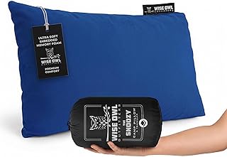 Wise Owl Outfitters Camping Pillow – Memory Foam Travel Pillow for Air...