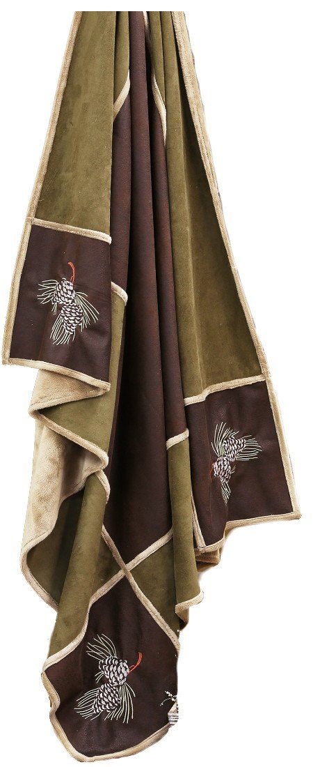 Carstens Pinecone Grid Throw Blanket