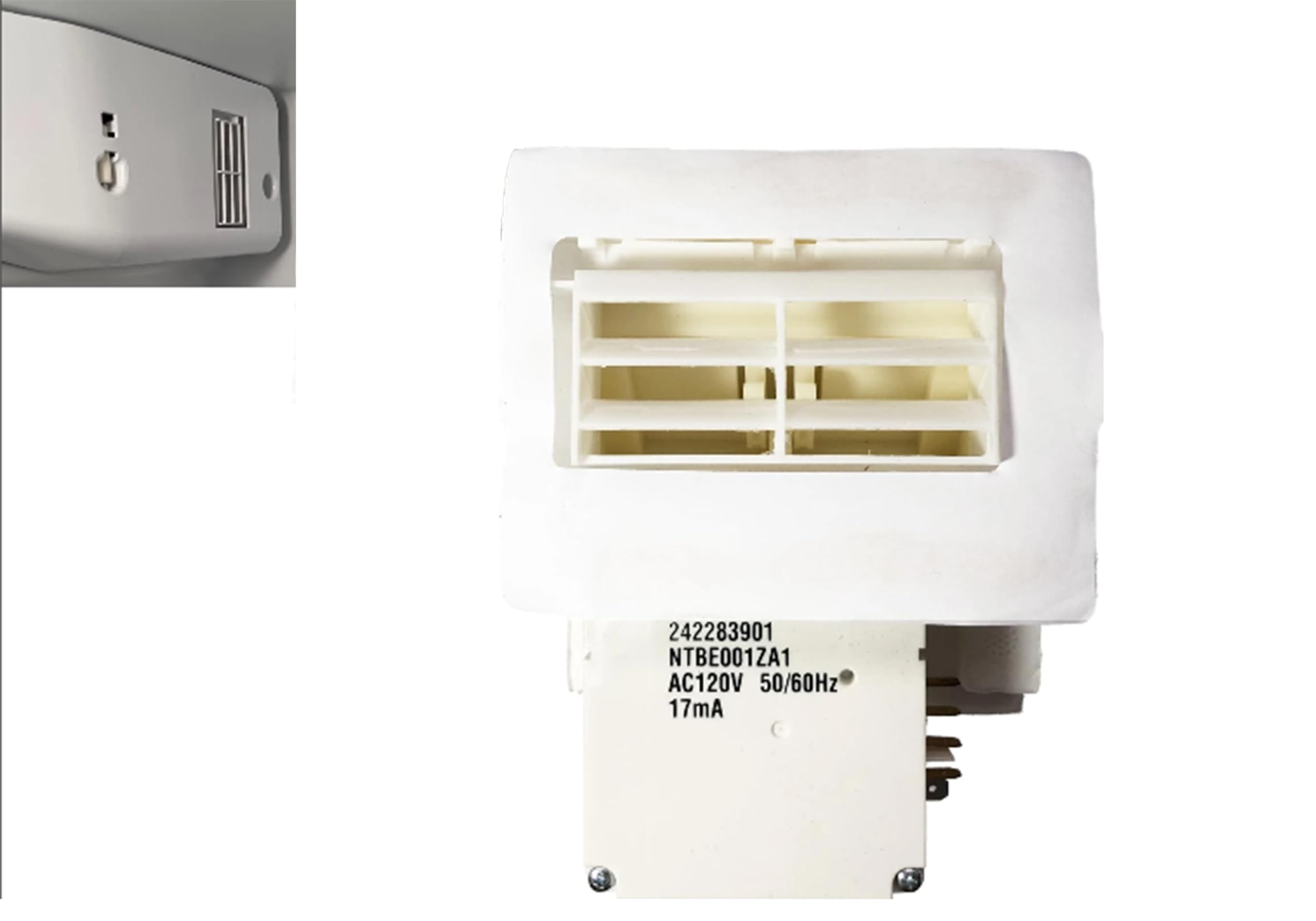 Air Damper Control Assembly 242303001 Compatible for Frigidaire Refrigerator, Replaces AP5788340 PS8746718 EAP8746718 3016452, Fits DFH FFE FFH FFS LFS Models