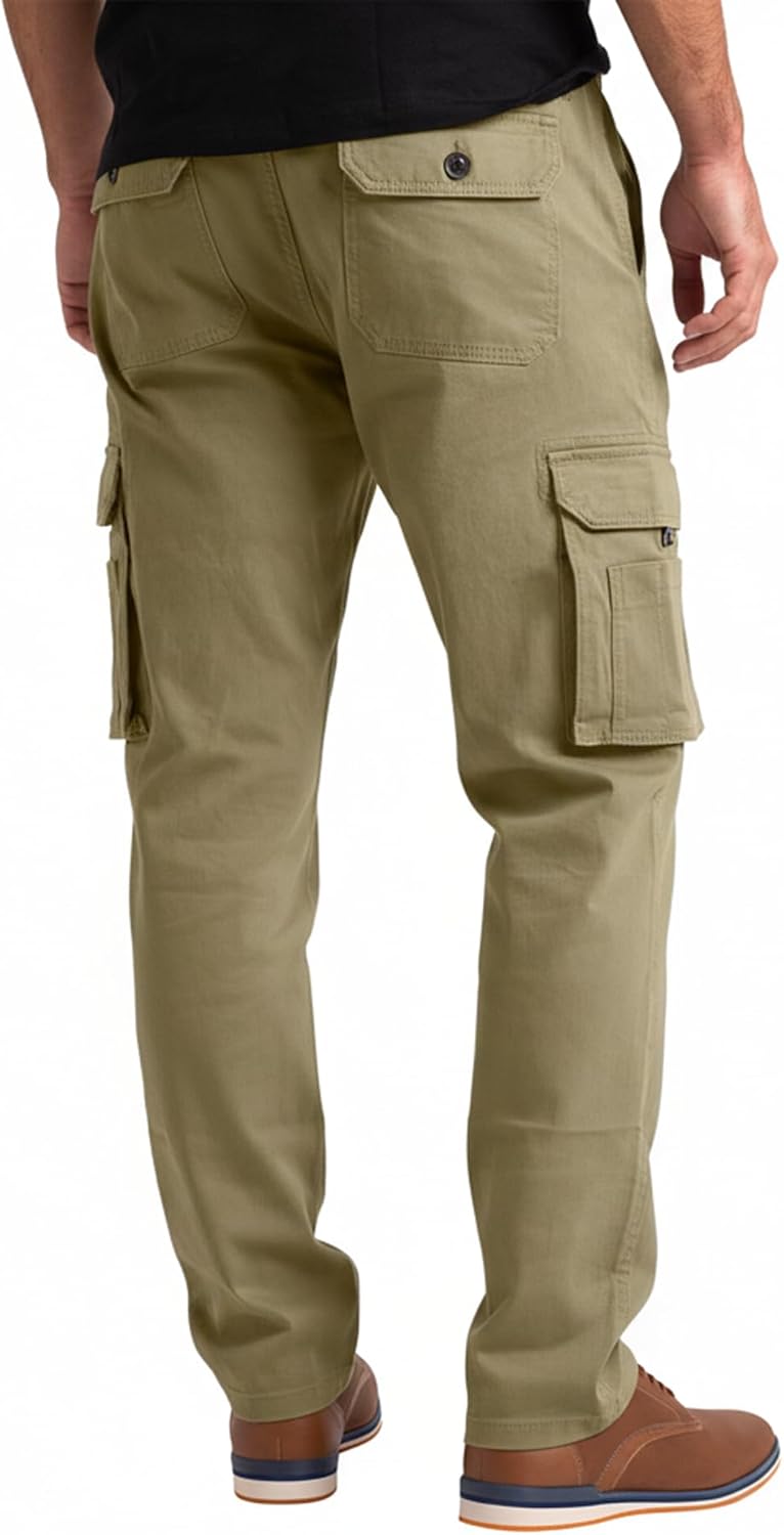 Casual Cargo Pants for Men - Stretchable, Regular Fit Cargo Work Pants for Men - 6 Pocket Outdoor Mens Work Pants - Image 2